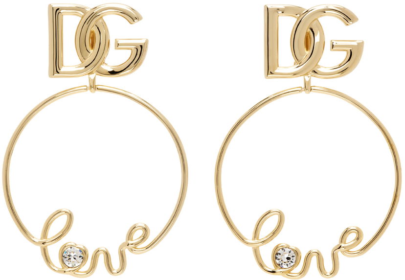 Uhani Dolce & Gabbana Gold Drop Earrings Kovinski | WEP2L8 W1111