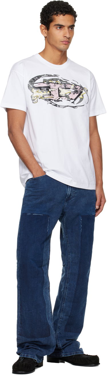 Majica Diesel Short-Sleeve Crewneck Graphic Print T-shirt Bela | A19571-0PLAT-100, 3