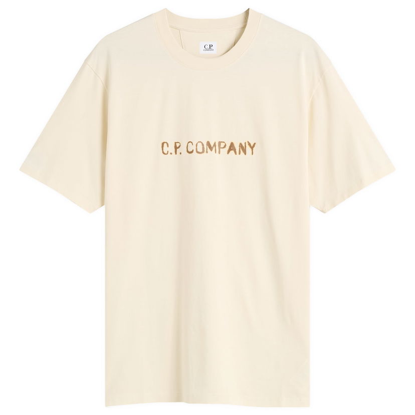 Majica C.P. Company Text Logo T-Shirt Bež | 19CMTS108A-006586W-402