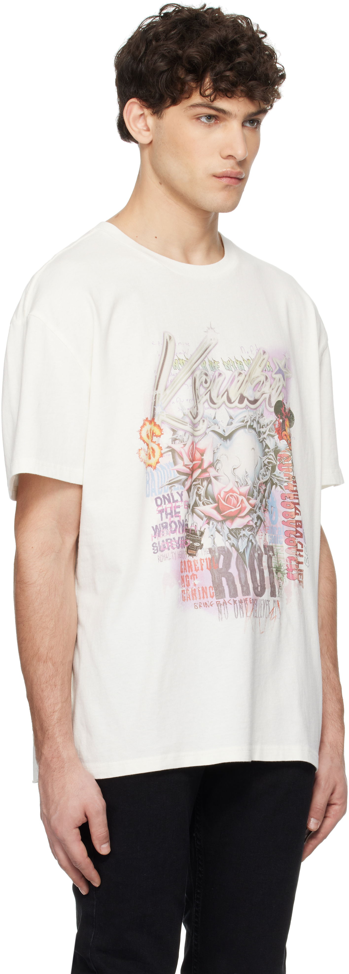 Majica Ksubi Ksubi Sketch Biggie Graphic T-Shirt Bela | MPS25TE002, 1
