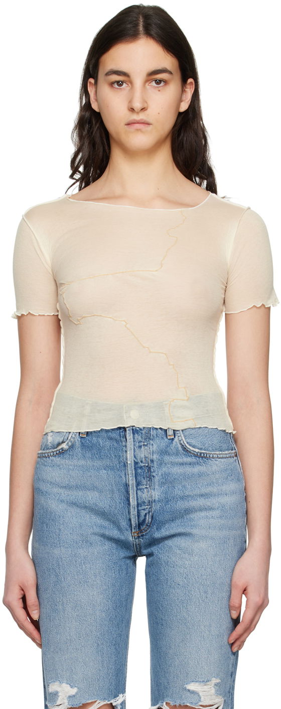 Majica brez rokavov Baserange Gerrymandered T-Shirt Bela | TOGE-CG-000