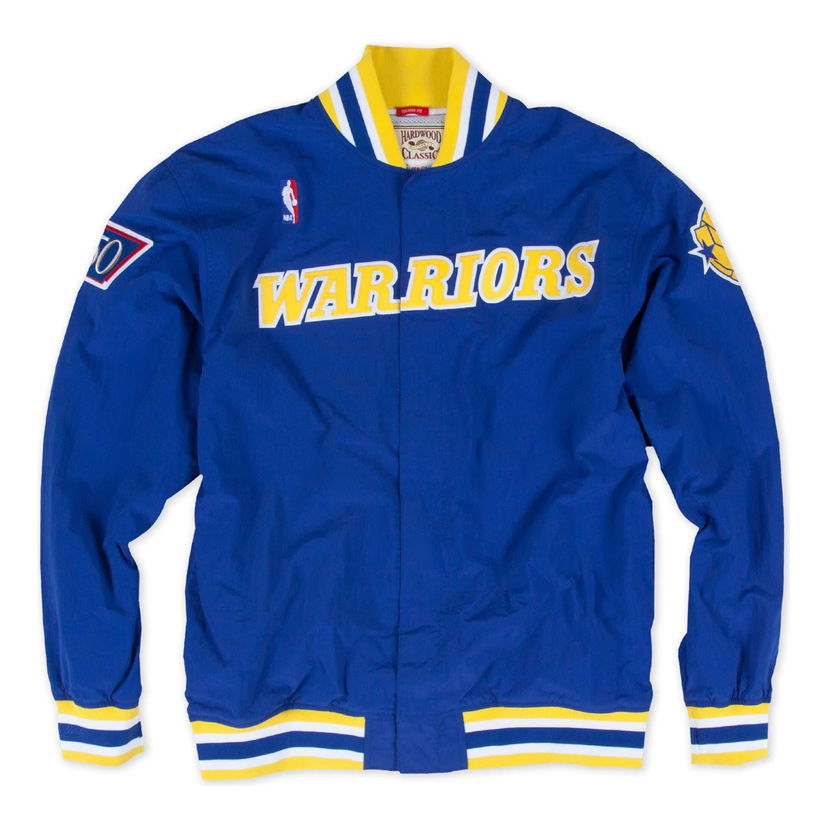 Bomber jakna Mitchell & Ness Mitchell & Ness Golden State Warriors 1996-97 Warm Up Jacket Modra | 6056-310-96GSW
