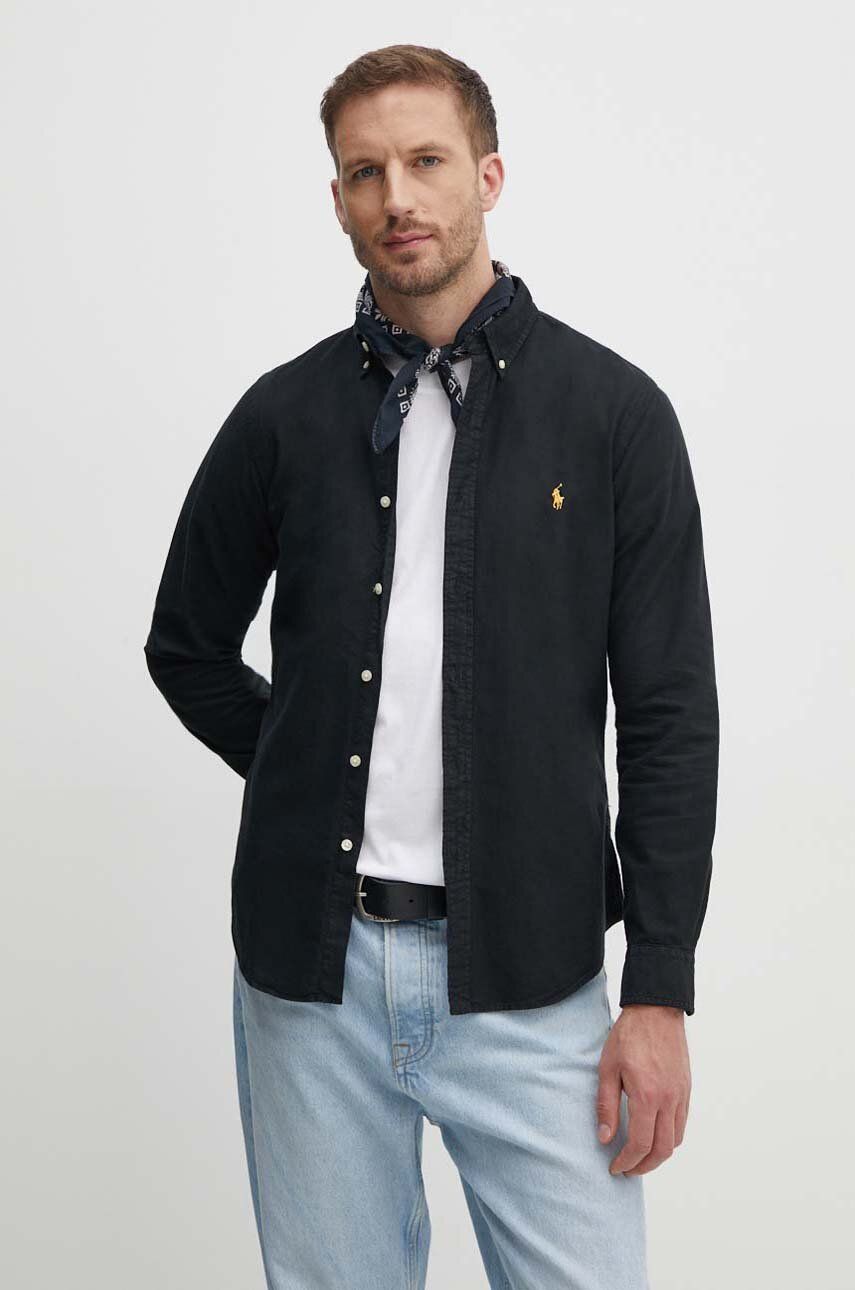 Srajce Polo by Ralph Lauren Slim Fit Button-Down Collar Shirt Črna | 710767828, 0