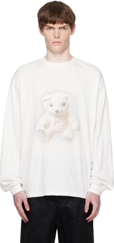 Majica We11done We11done Glow Teddy Graphic Long Sleeve Tee Bela | WD-TT2-25-775-U-WH, 0
