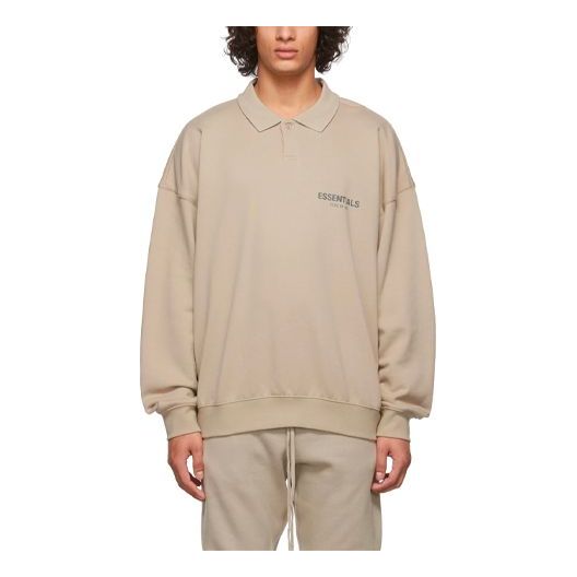 Pleteni pulover Fear of God Essentials French Terry Polo Bež | FOG-FW21-197