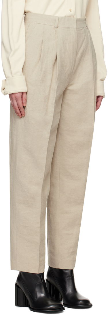 Hlače TOTEME Double-Pleated Trousers Bež | 243-WRB847-FB0196, 1