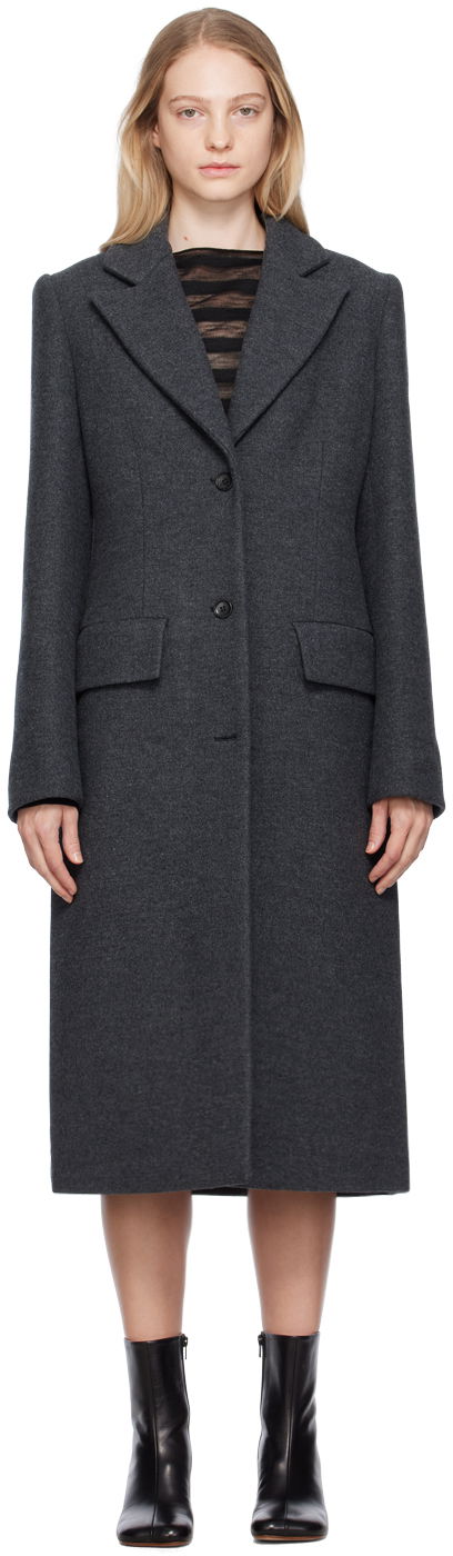 Plašči We11done We11done Single-Breasted Coat Siva | WD-CT3-23-065-W-DG, 0