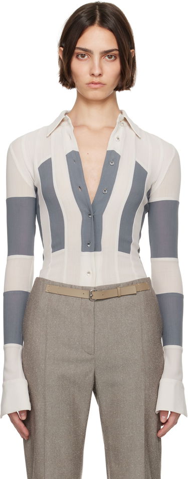 Srajce Tory Burch Tory Burch Wool Button Down Shirt Siva | 173622-034, 0