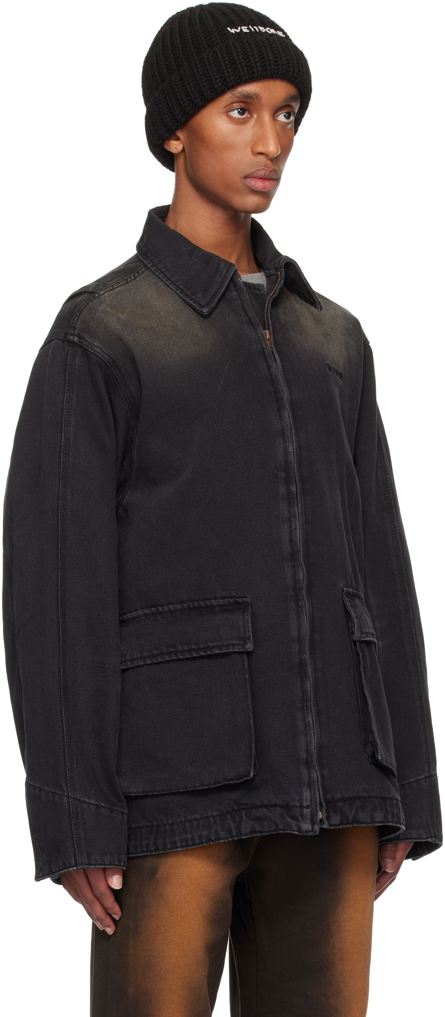 Beanie We11done We11done Classic Washed Denim Jacket Črna | WD-DJ3-24-334-U-BK, 1