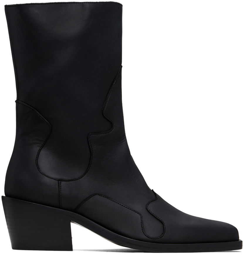 Oblačila Eckhaus Latta Eckhaus Latta Cowboy Boots Črna | FEKLMCOWB09005