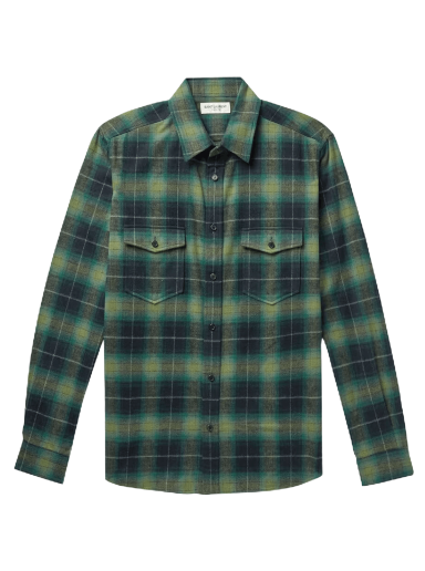 Srajce Saint Laurent Oversized Shirt Zelena | 710782 Y25TA 5879