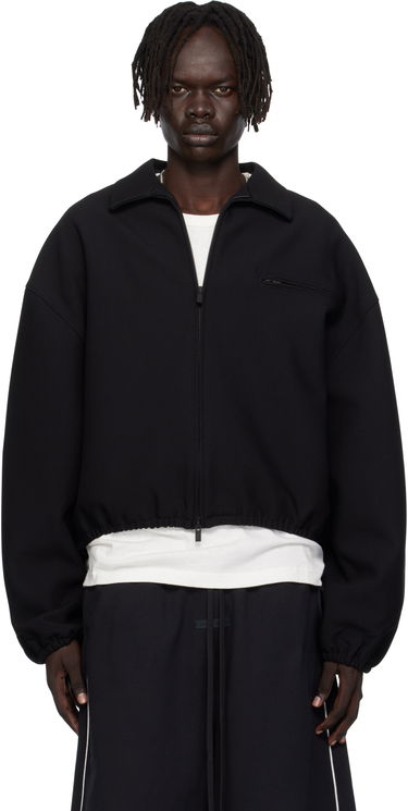 Jakna Fear of God ESSENTIALS Bonded Canvas Zip-Up Jacket Črna | 202SP258060F, 0