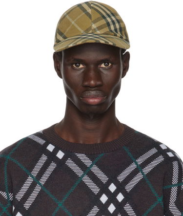 Kapa Burberry Burberry Check Cotton Baseball Cap Bež | 8098529, 0