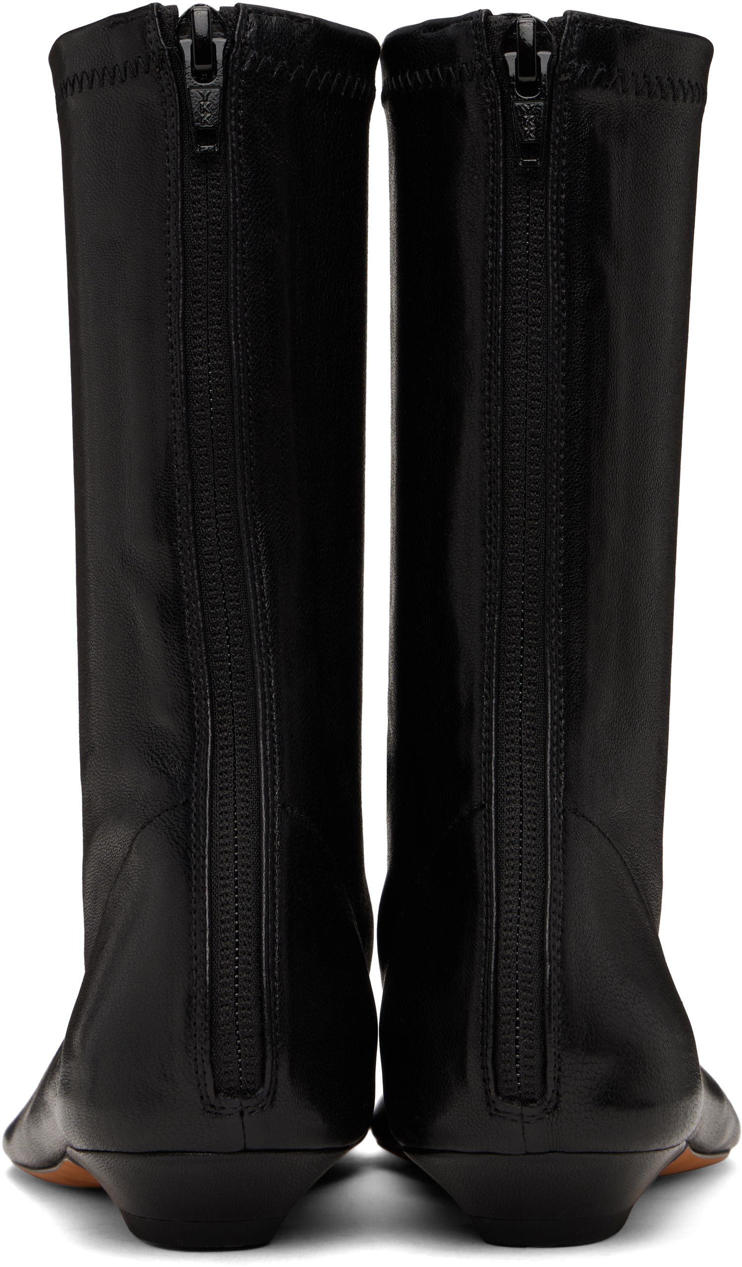 Superge in čevlji Khaite Khaite Apollo Flat Ankle Boots Črna | F1082-836, 1