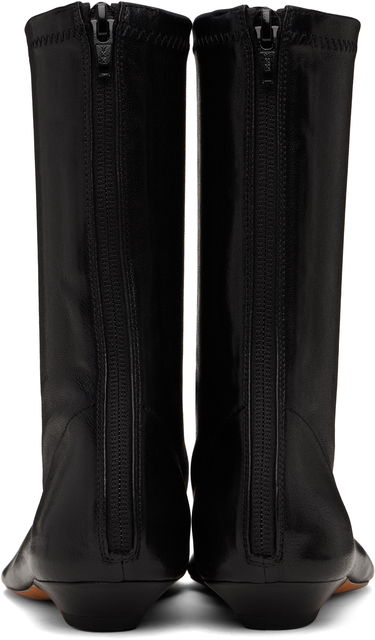 Superge in čevlji Khaite Khaite Apollo Flat Ankle Boots Črna | F1082-836, 1