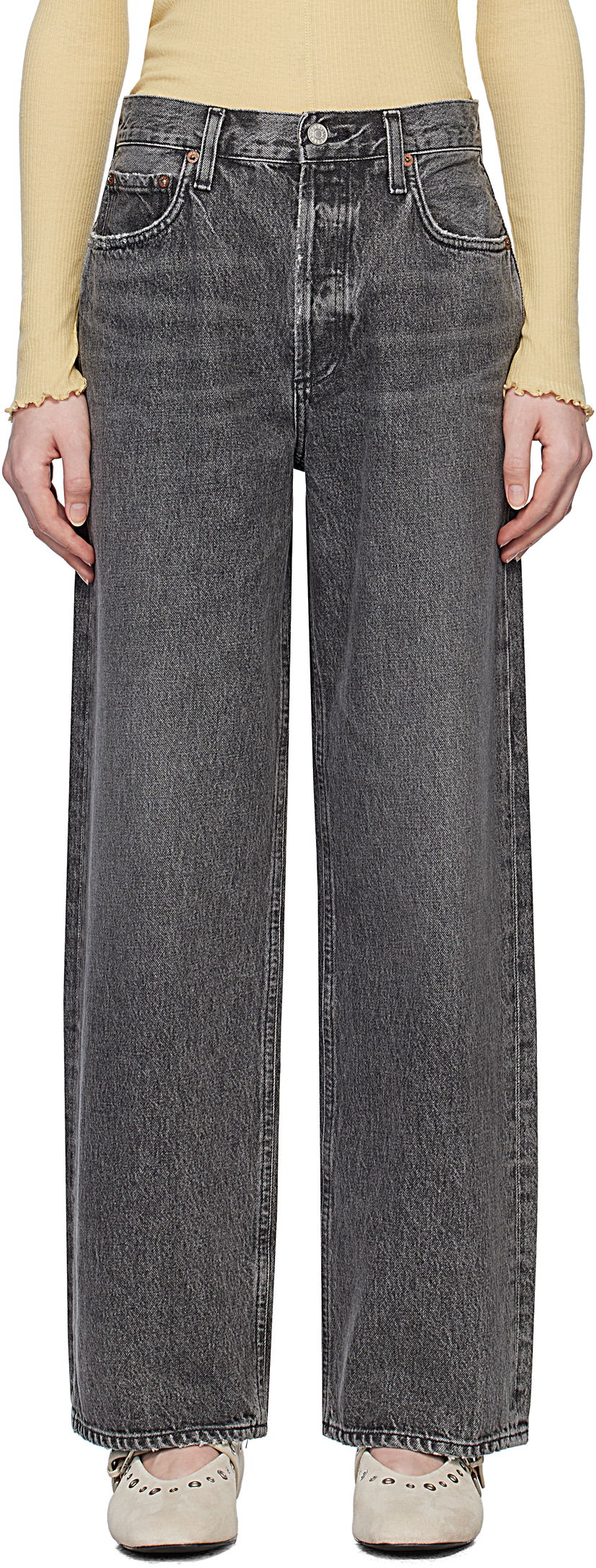 Kavbojke AGOLDE AGOLDE Low Slung Baggy Jeans Siva | A9079C-1346