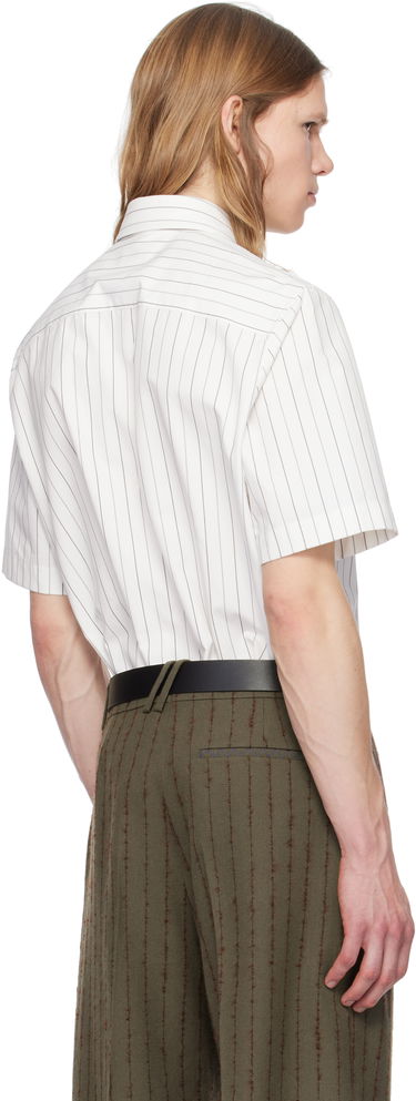 Srajce Burberry Burberry Pinstripe Short Sleeve Shirt Bela | 8102569, 2