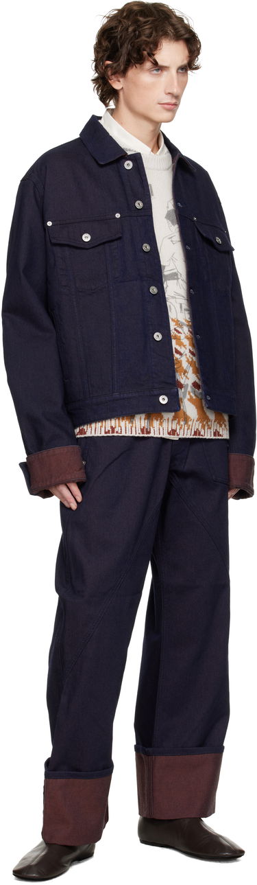 Jakna JW Anderson JW Anderson Turn Up Cuff Denim Jacket Mornarica | DJ0044-PG1836, 3