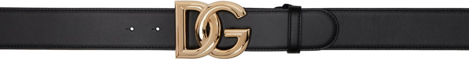 Pasovi Dolce & Gabbana Black DG Logo Belt Črna | BE1446 AW576, 0