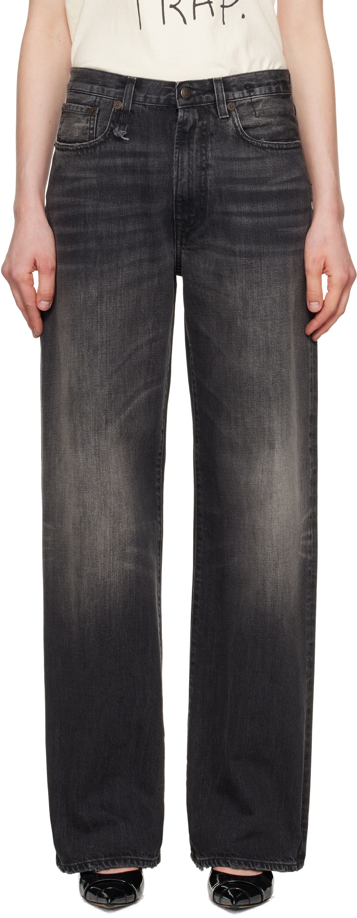 Kavbojke R13 R13 D'Arcy Loose Jeans Črna | R13WD038-D284A, 0