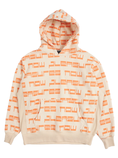 Pulover Pleasures Tier Hoodie Ivory Oranžna | P23SP022-IVORY