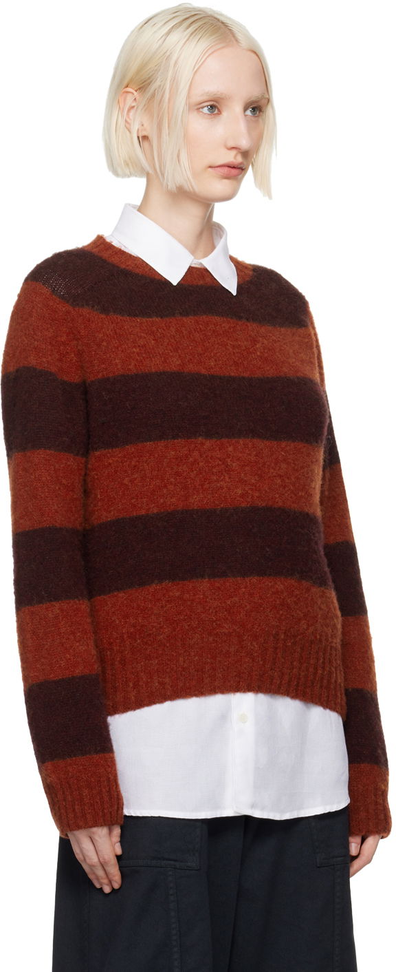 Pleteni pulover YMC YMC Jets Striped Wool Blend Sweater Rdeča | Q8XAB, 1