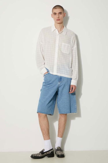 Srajce Stampd STAMPD Cropped Oversized Buttondown Shirt Bela | SLA.M3320BD.WHT, 1