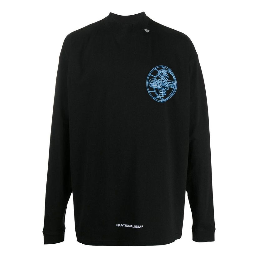 Majica Off-White 3D Pattern Long Sleeve T-Shirt Črna | OMAB032R201850031088