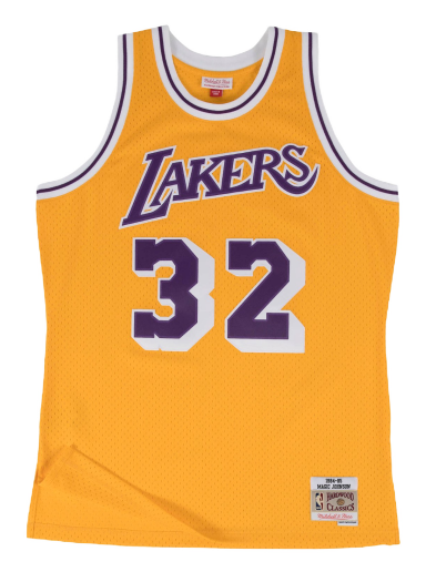 Dres Mitchell & Ness NBA Swingman Jersey Los Angeles Lakers Magic Johnson Rumena | SMJYGS18175-LALLTGD84EJH