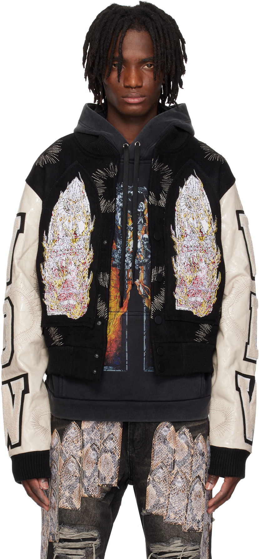 Bomber jakna Who Decides War Who Decides War Namesake Varsity Bomber Jacket Črna | 1130070002SE25