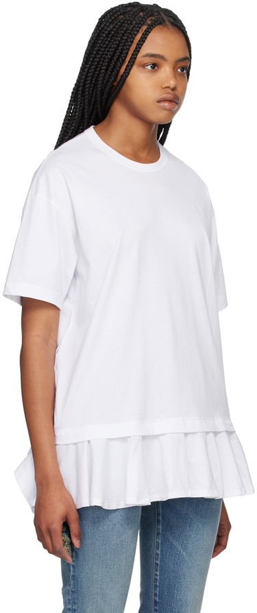 Majica Comme des Garçons Comme des Garçons Shirt Ruffled T-Shirt Bela | FK-T018-051, 1