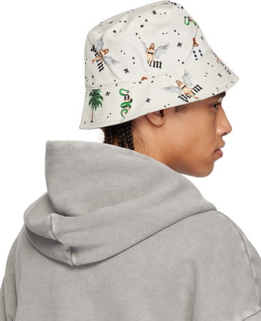 Klobuk Palm Angels Palm Angels Pin Up All Over Print Bucket Hat Bež | PMLA039S25FAB0040B84, 2