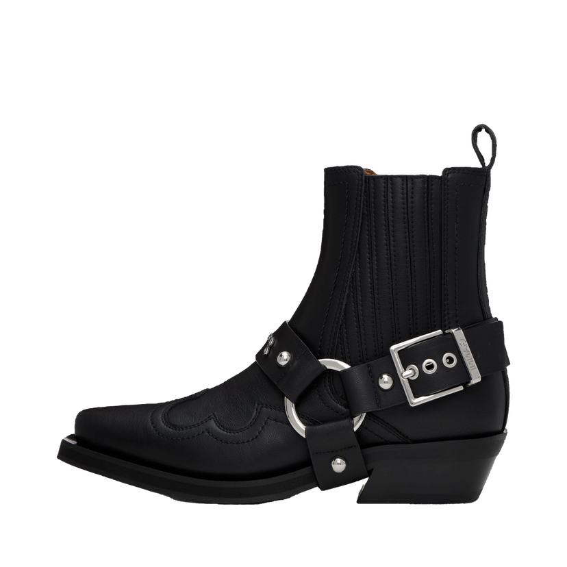 Superge in čevlji GANNI Low Cut Western Chelsea Boots Črna | S2744