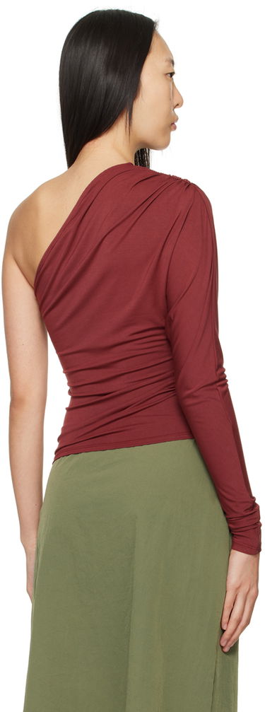 Majica brez rokavov Miaou Miaou Katia One Shoulder Long Sleeve Top Bordo | 7095TJBRUS, 2