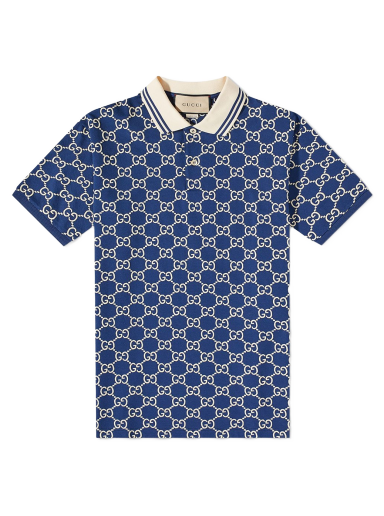 Polo majica Gucci GG Contrast Polo Mornarica | 598956-XJB0U-4115