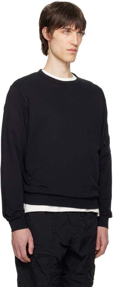 Pleteni pulover C.P. Company C.P. Company Light Fleece Crewneck Sweatshirt Črna | 18CMSS019A-002246G, 1