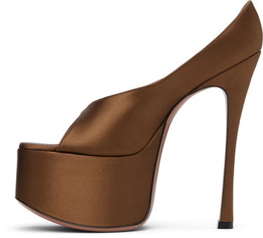 Obleke Amina Muaddi Amina Muaddi Anok Plateau Heeled Sandals Rjava | ANOK PLATEAU, 2