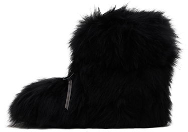 Plašči We11done We11done Fur Moccasin Boots Črna | WD-AO2-24-459-W-BK, 2