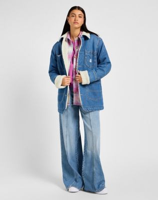 Parka Lee Lee Sherpa Lined Chore Jacket Modra | 112355111, 1