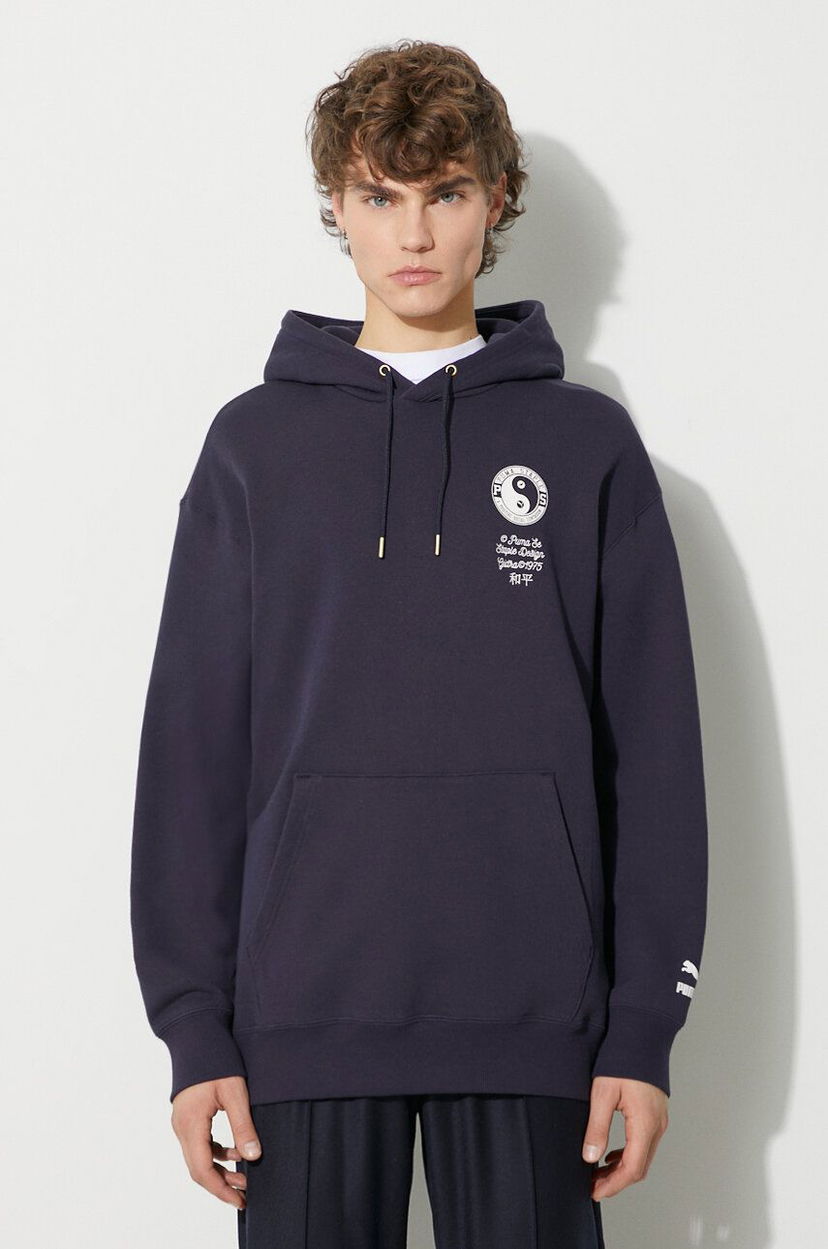 Pulover Puma Hoodie With Print Modra | 622202