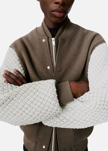 Jakna AXEL ARIGATO Varsity Jacket with Knit Sleeves Rjava | A3148002, 6