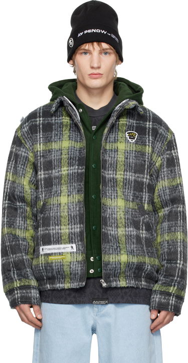Bomber jakna AAPE by A Bathing Ape AAPE by A Bathing Ape Moonface Logo Check Hooded Jacket Večbarvna | AAPJKM7681XXNGYM, 0