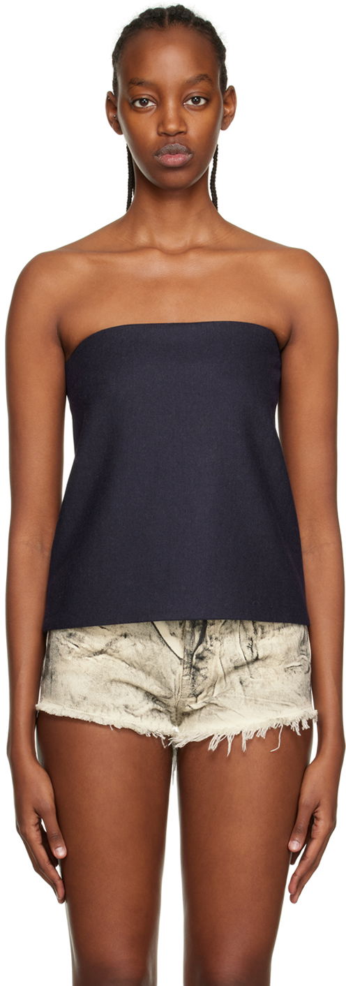 Majica brez rokavov We11done We11done Tube Top Mornarica | WD-BL3-22-134-W-NV, 0