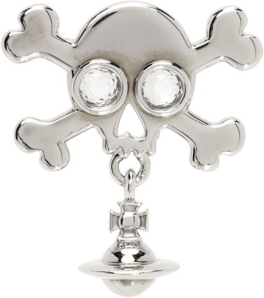 Uhani Vivienne Westwood Vivienne Westwood Franklin Skull Single Stud Earring with Crystals Kovinski | 6201036J-01P102-, 0
