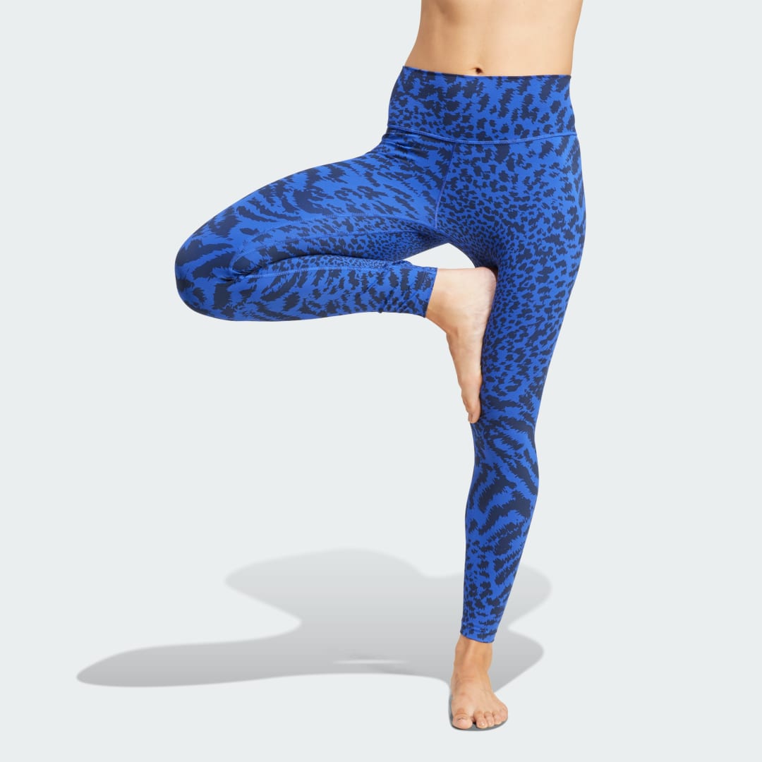 Pajkice adidas Performance All Me Allover Print 7/8 Leggings Modra | JD7184, 0
