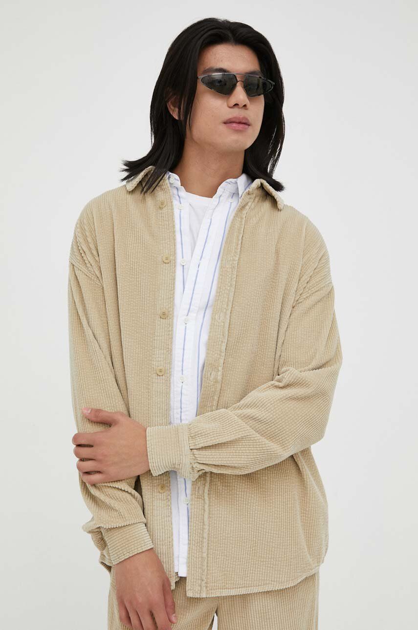 Srajce American Vintage Corduroy Shirt Bež | MPADO06, 0