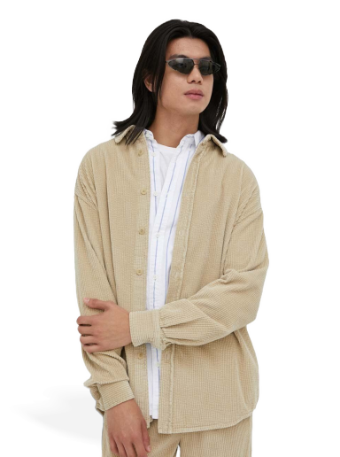 Srajce American Vintage Corduroy Shirt Bež | MPADO06