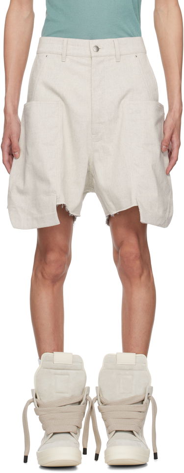 Kratke hlače Rick Owens Rick Owens Hollywood Stefan Cargo Shorts Bež | RU01E5382 DRD, 0