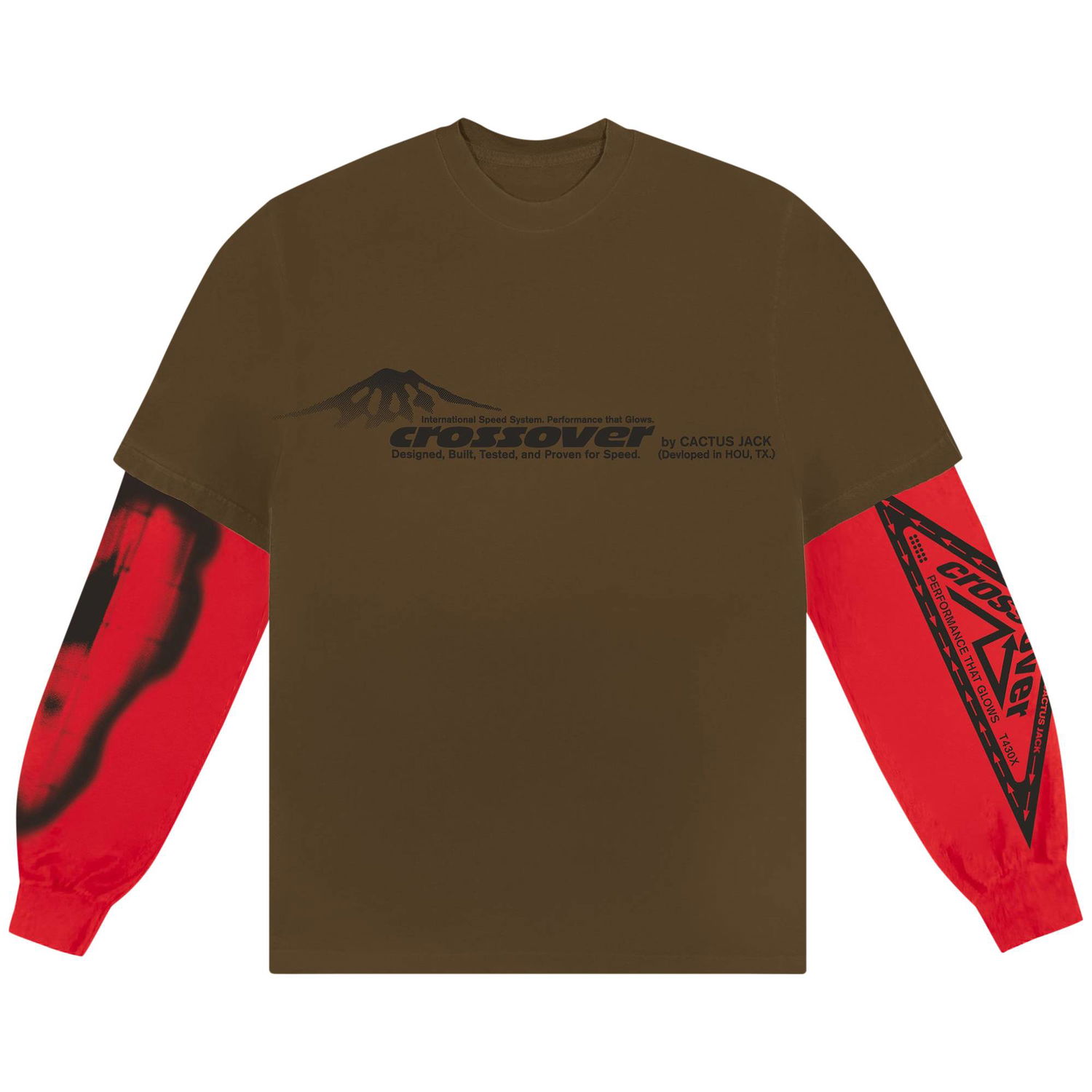 Majica Cactus Jack by Travis Scott Crossover Long-Sleeve Rjava | CJJ6 CL19 BROW, 1