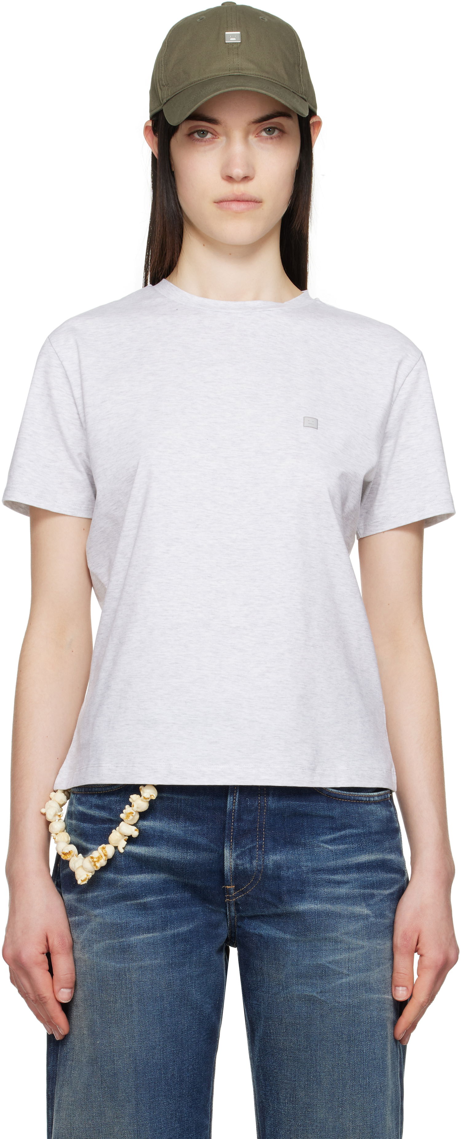 Majica Acne Studios Acne Studios Regular Fit T-Shirt Siva | CL0308-, 0